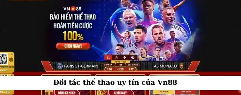 Đối tác thể thao Vn88 uy tín
